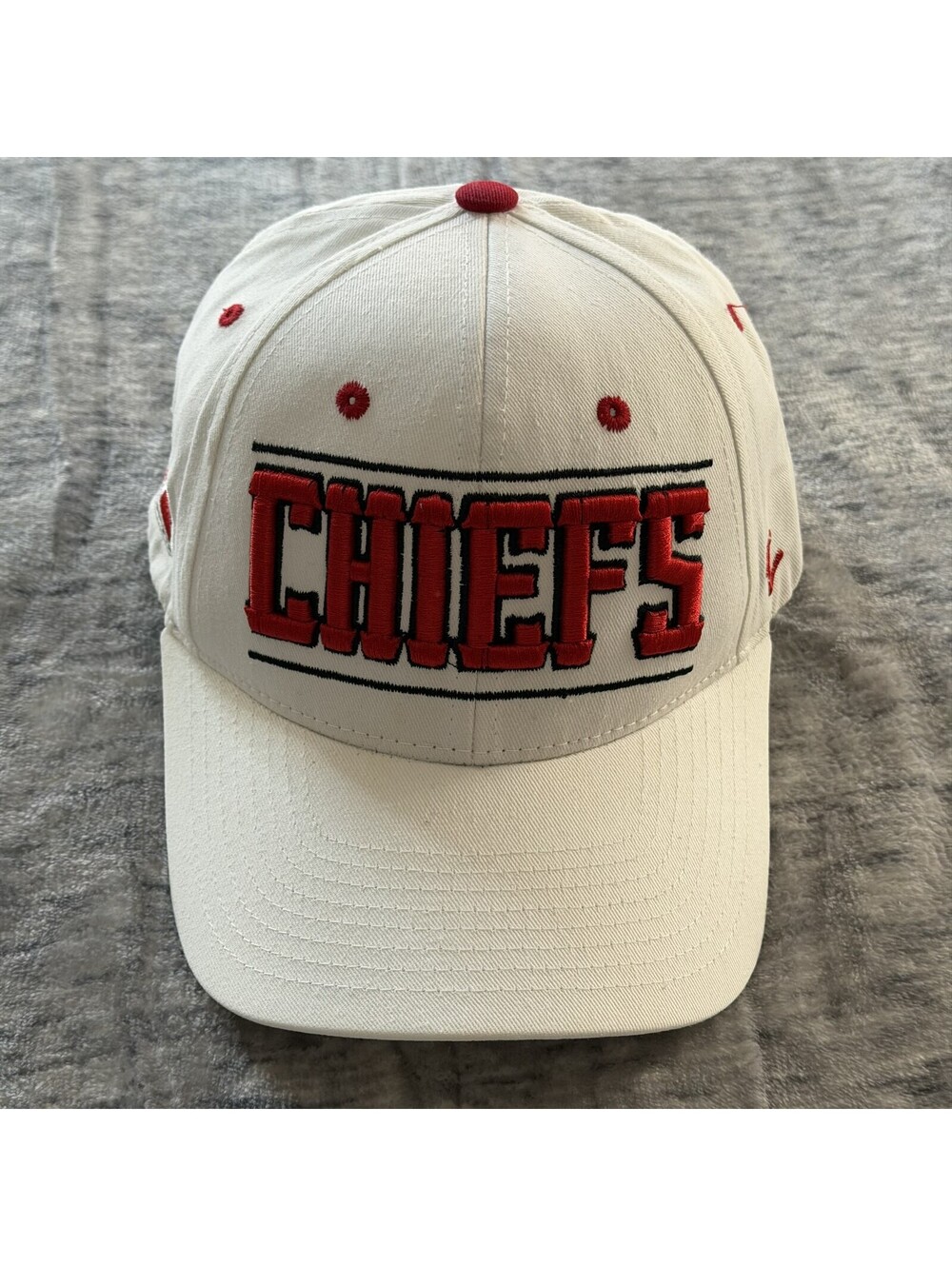 Kansas City Chiefs Zephyr Z Hats White Red Snapback Adjustable Hat Cap NFL Fan